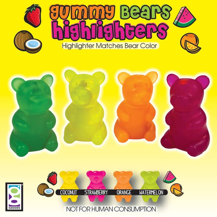 Geddes - Wholesale Highlighter - GUMMY BEAR SCENTED HIGHLIGHTER 24/TB4