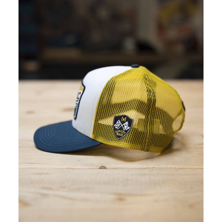 Maria Riding Company - Wholesale Trucker Hat - Unisex - Yellow Trucker Cap - Sunset Race5