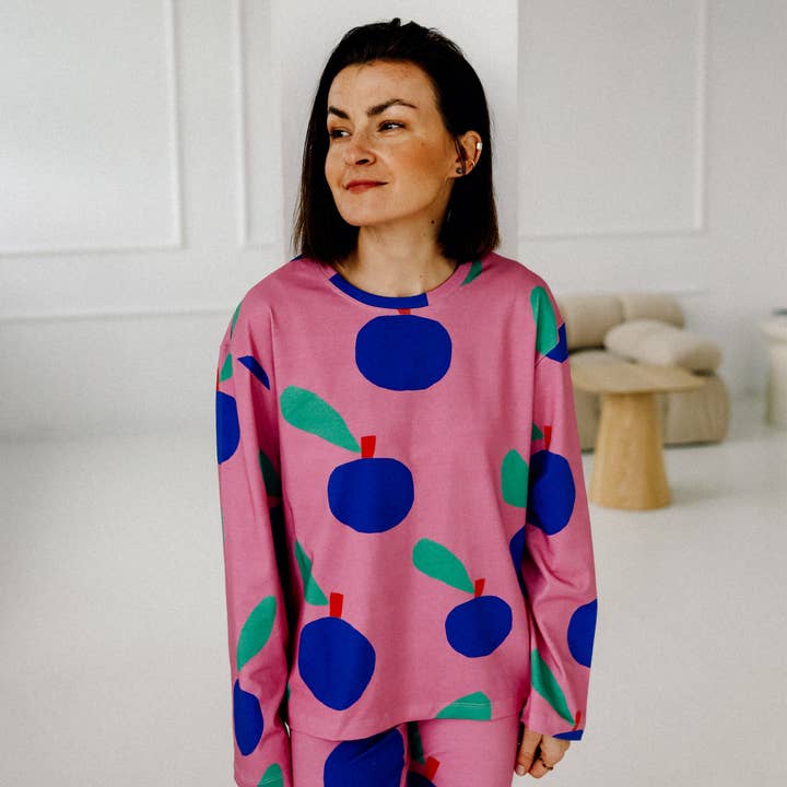 BLAUE APFEL - LANGARMSHIRT for wholesale by Dont Grow Up