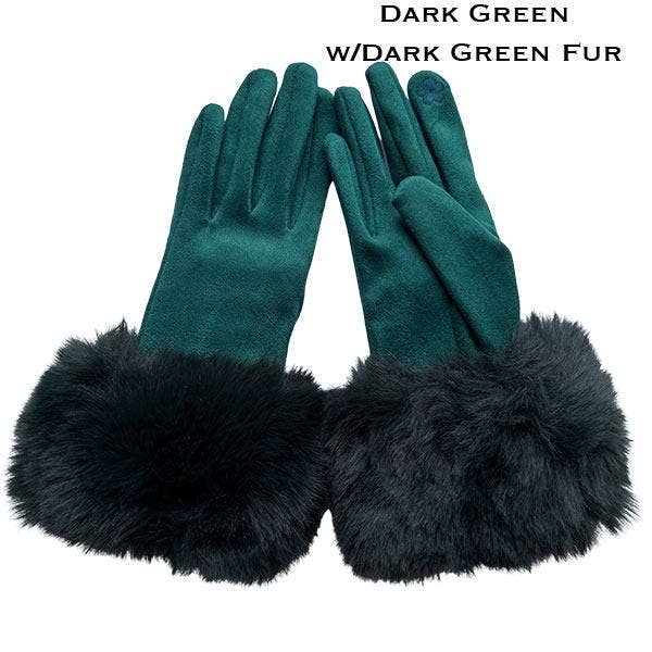 The Magic Scarf Company - Wholesale Gloves - Women's - LC02 - Faux Rabbit Trim Gloves13