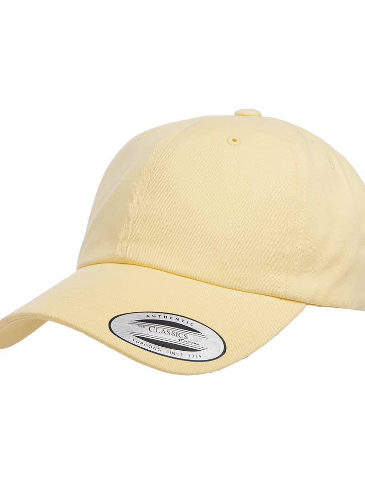 Yupoong 6245PT - Adult Peached Cotton Twill Dad Cap for wholesale by Total Apparel