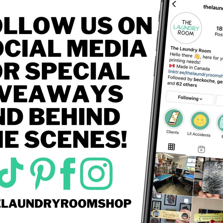 The Laundry Room Shop - Wholesale Muurdecoratie met tekst - Gepersonaliseerd gegraveerd Lamacoïd plastic bord - kantoor, badkamer, servicekamer, adres, slaapzaal, bureau, meerdere maten - past op houders8