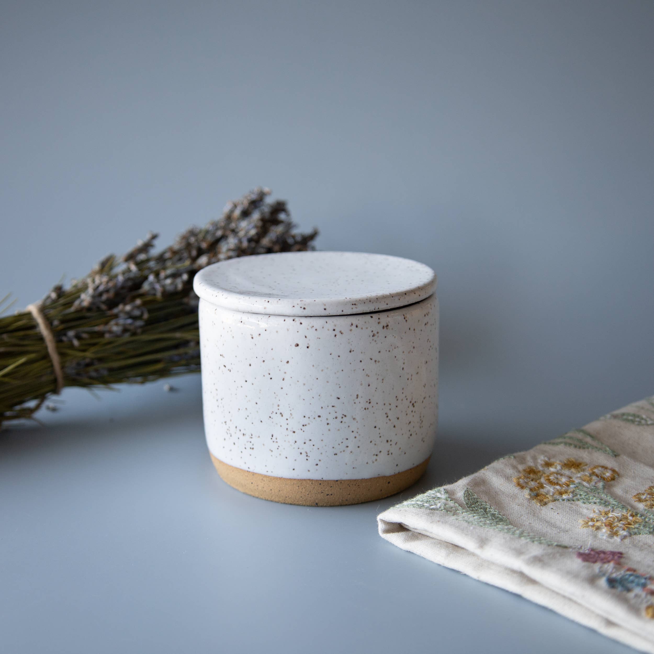 Camilla's Collection - Wholesale Butter Dish - Ceramic French Butter Crock | Speckled White | Handmade3