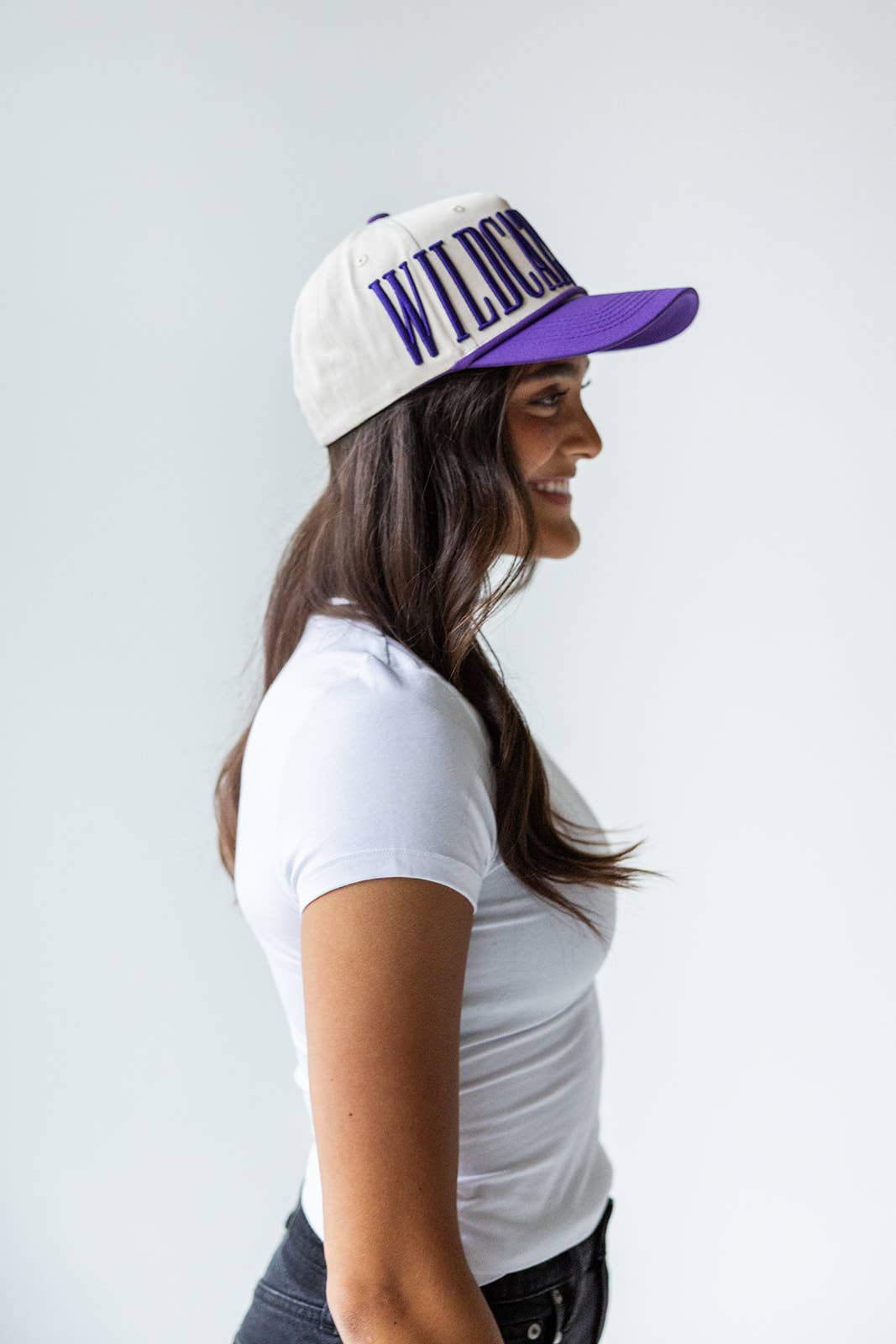 PURPLEIVORY Kansas State Saturday Stretch Canvas Trucker Hat for wholesale on Faire1