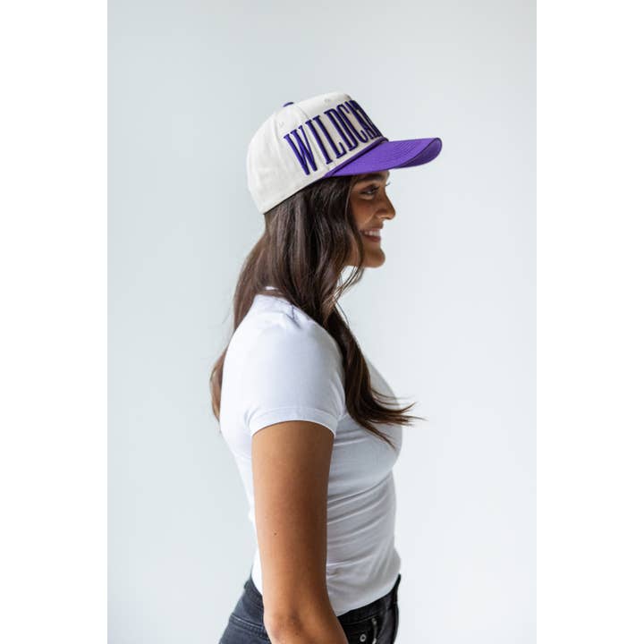 PURPLEIVORY Kansas State Saturday Stretch Canvas Trucker Hat for wholesale on Faire1