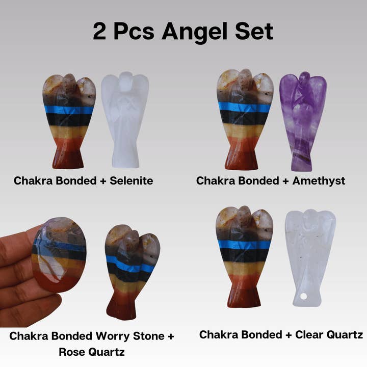 Soothing Crystals – wholesale Decorative figurine – Gemstone Angels | Chakra Bonded | Pocket Crystal Angels1