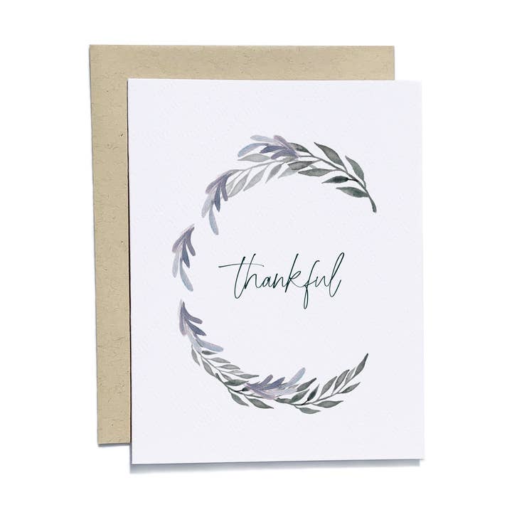 Thankful Greeting Card for wholesale by Kylie Paper Co.