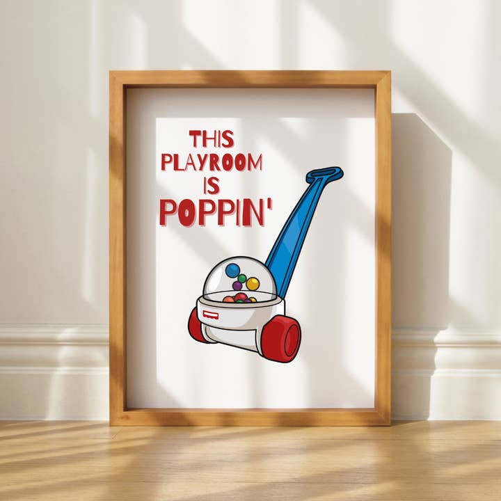 Poppin' Playroom Matte Poster Print- 2 Sizes for wholesale by Buffalovely
