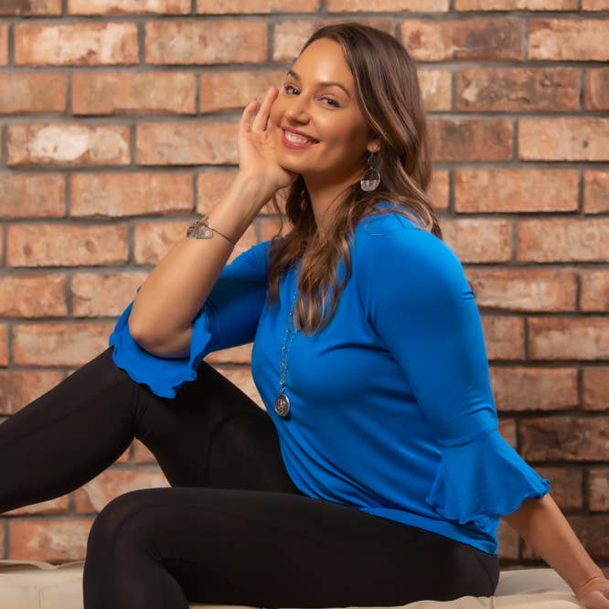 BambooYou – wholesale Blus - Dam – Kvinnors utsvängda ärm Sara Top