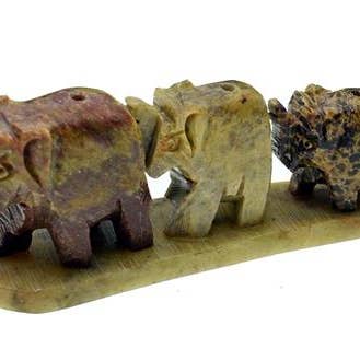 Porte-encens petit pont 3 éléphants pour la vente par Green Tree