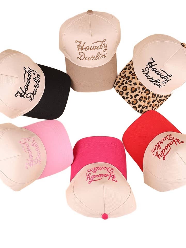 Gorra de algodón de lona bicolor Howdy Darlin para venta al por mayor de Vanilla Monkey