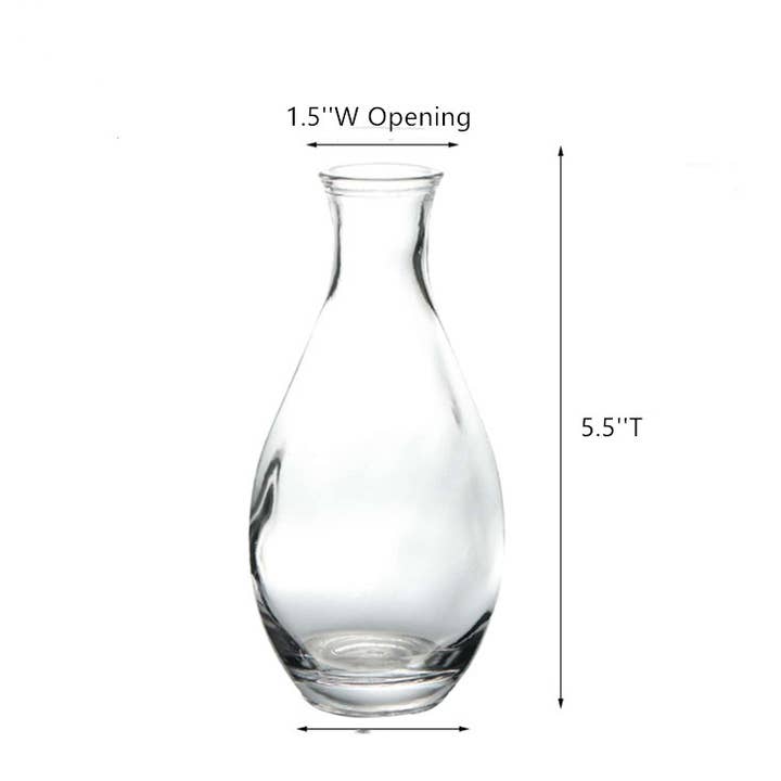 Klar (blanding) Hvide glasvaser til små blomster, enkel stil, klare for engroshandel på Faire9