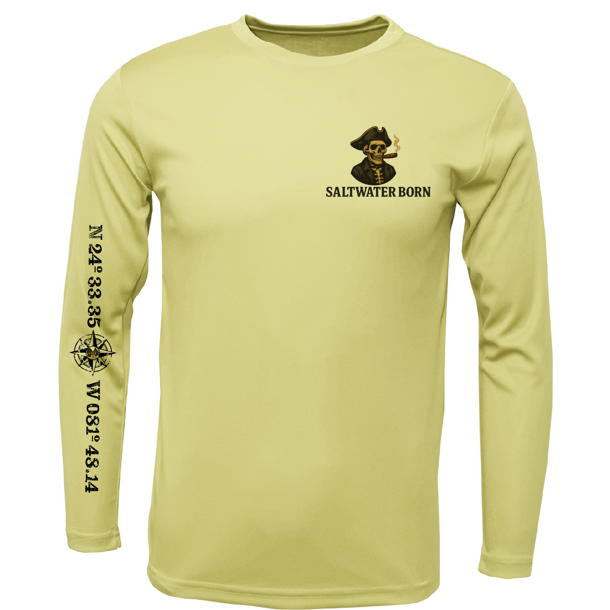 CANARY Key West, FL Pirate Men's Long Sleeve UPF 50+ Dry-Fit Shirt for wholesale on Faire0