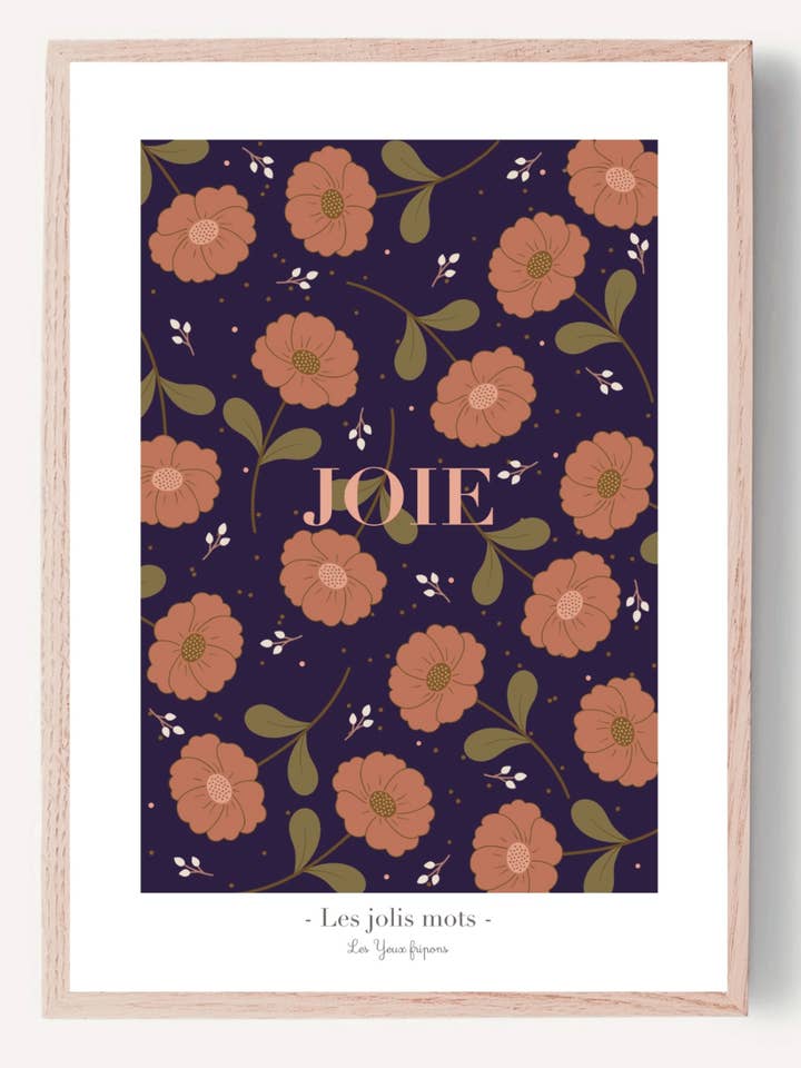 Cartaz A4/A3 - Alegria - As belas palavras por atacado de Les Yeux fripons