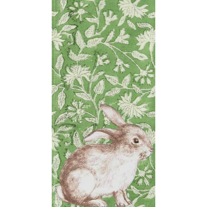 Servilletas de Invitado con Conejo de Pascua Floral Verde para venta al por mayor de Stxy’s
