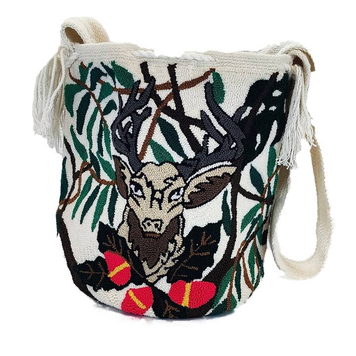 Wuitusu - Wholesale Crossbody Bag - Women's - Lilianna Large Handmade Punch-needle Wayuu Mochila Bag2