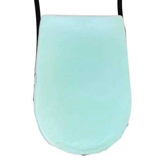 Latex foam heel pad with slight edge around the heel - Shore 25-35 - Green for wholesale by My Podologie