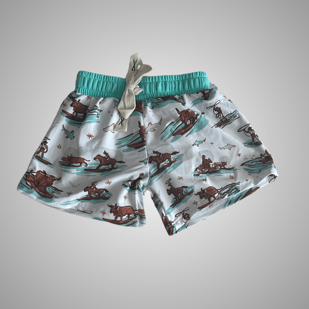 Cowpuncher Babe - Wholesale Swim Shorts - Kids - LIL COWPOKE SWIM TRUNKS1