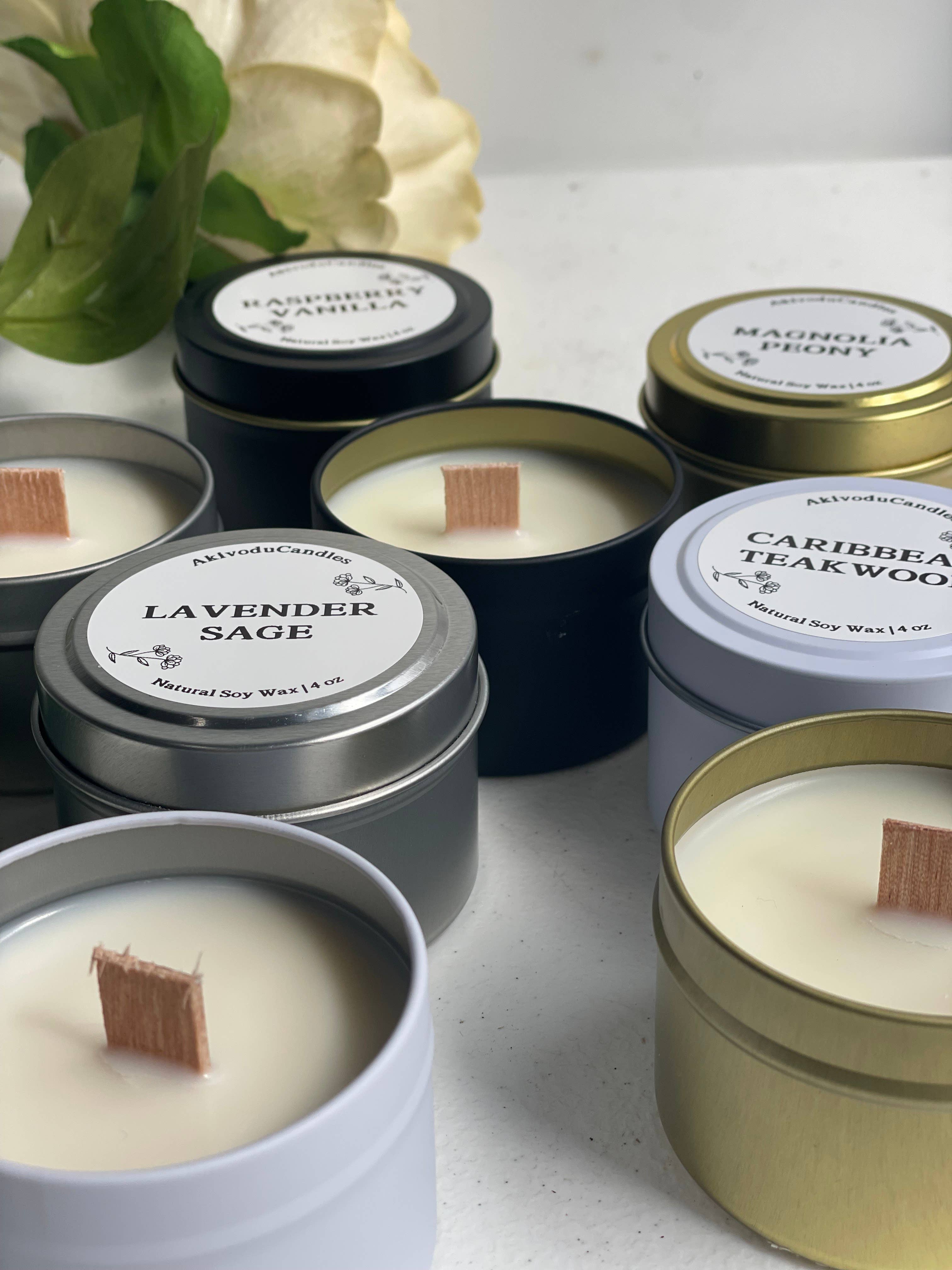 Akivodu Candles – Großhandel Reisekerzen – Holzdochtkerze 113 g – verschiedene Düfte5