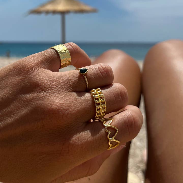 Christina Christi – Großhandel Band/Stapelring – Goldbandringe Frauen, breite Ringe, Goldringe, dünne Ringe, W