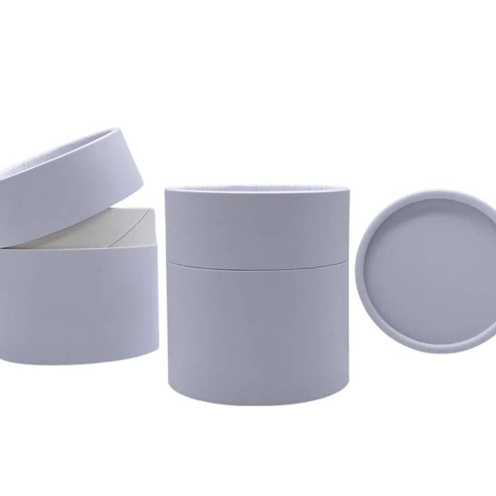 Barattoli di carta bianca patinata da 5 once/140 g per la vendita all'ingrosso da parte di GreenWay Containers