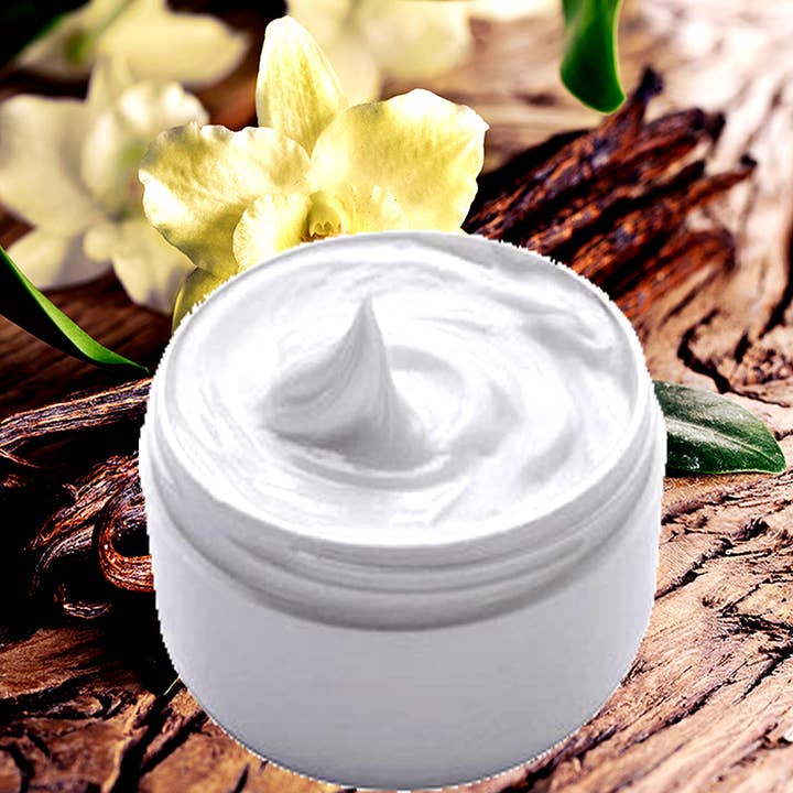 Crème hydratante pour le corps/les mains Santal Vanille Musc pour la vente par Aroma Kaz