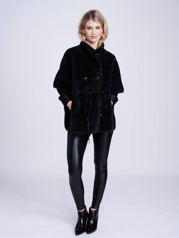 Brielle Coat - Black for wholesale by Pia Rossini Ltd