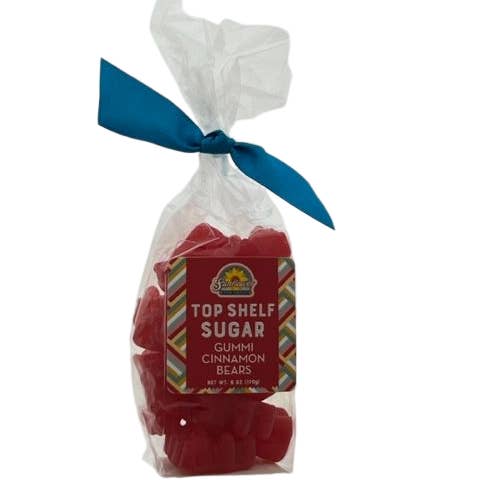 Sunflower Food Company - Wholesale Gummy - Top Shelf Gift Bag - Gummi Cinnamon Bears 6 oz. with Bow0