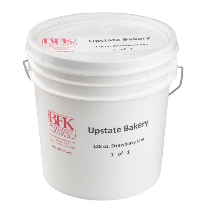 Beth's Farm Kitchen - Wholesale Jam/Jelly - Strawberry Jam - Low Sugar Bulk 1 Gallon Food Service Tub