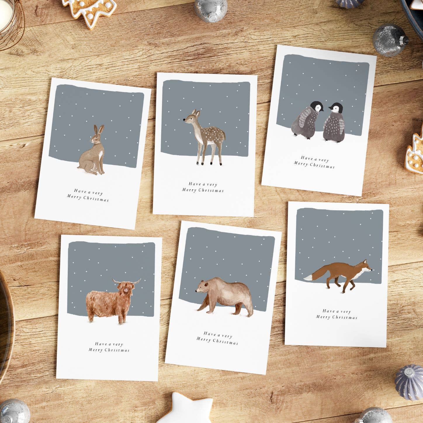 HeatherLucyJ Design - Wholesale Christmas Card - Fox Snowy Night Christmas Card1