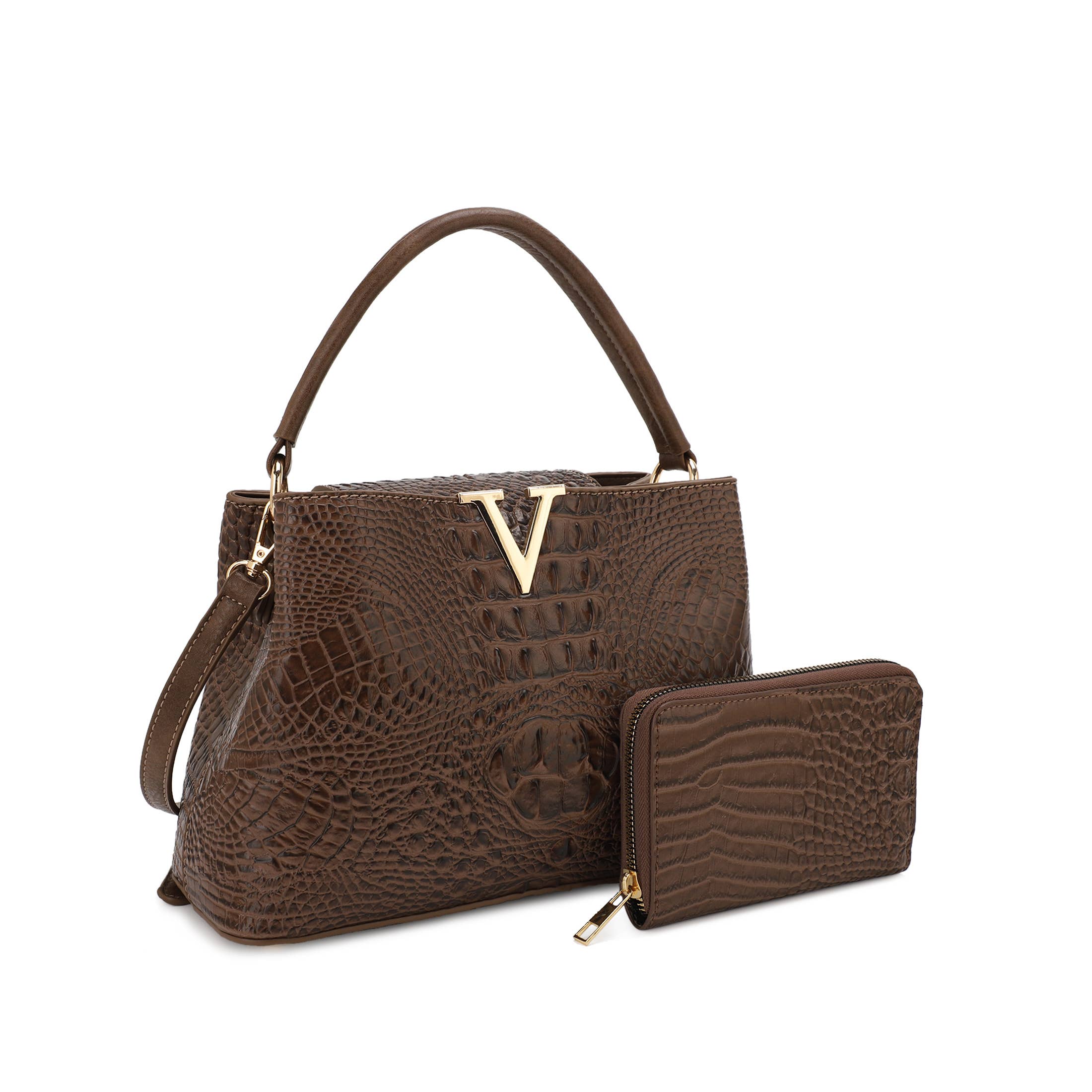 KAYLA+AVA – wholesale Axelremsväskor – Dam – Godisväska i Croc präglad med plånboksset0