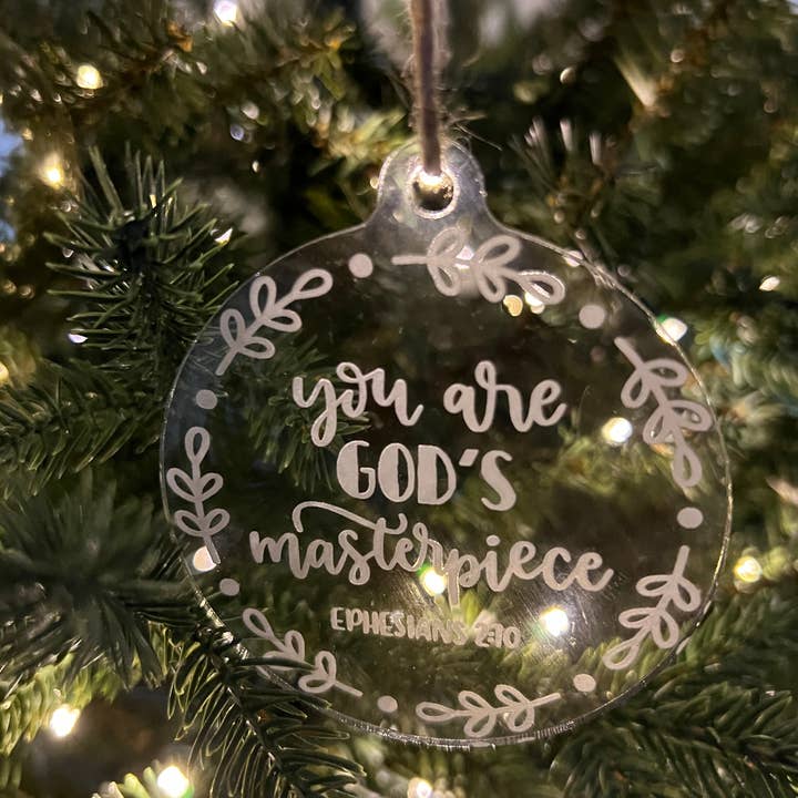 You are God's Masterpiece - Ornament for wholesale by ETCH & BURN