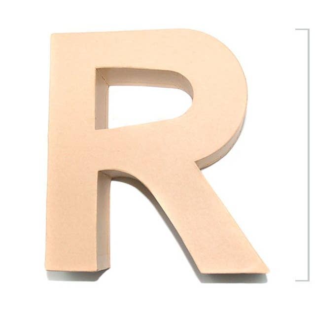 Aktual / Dekora Import S.A - Vente Décorations de table - Lettre en papier mâché petite 'R'0