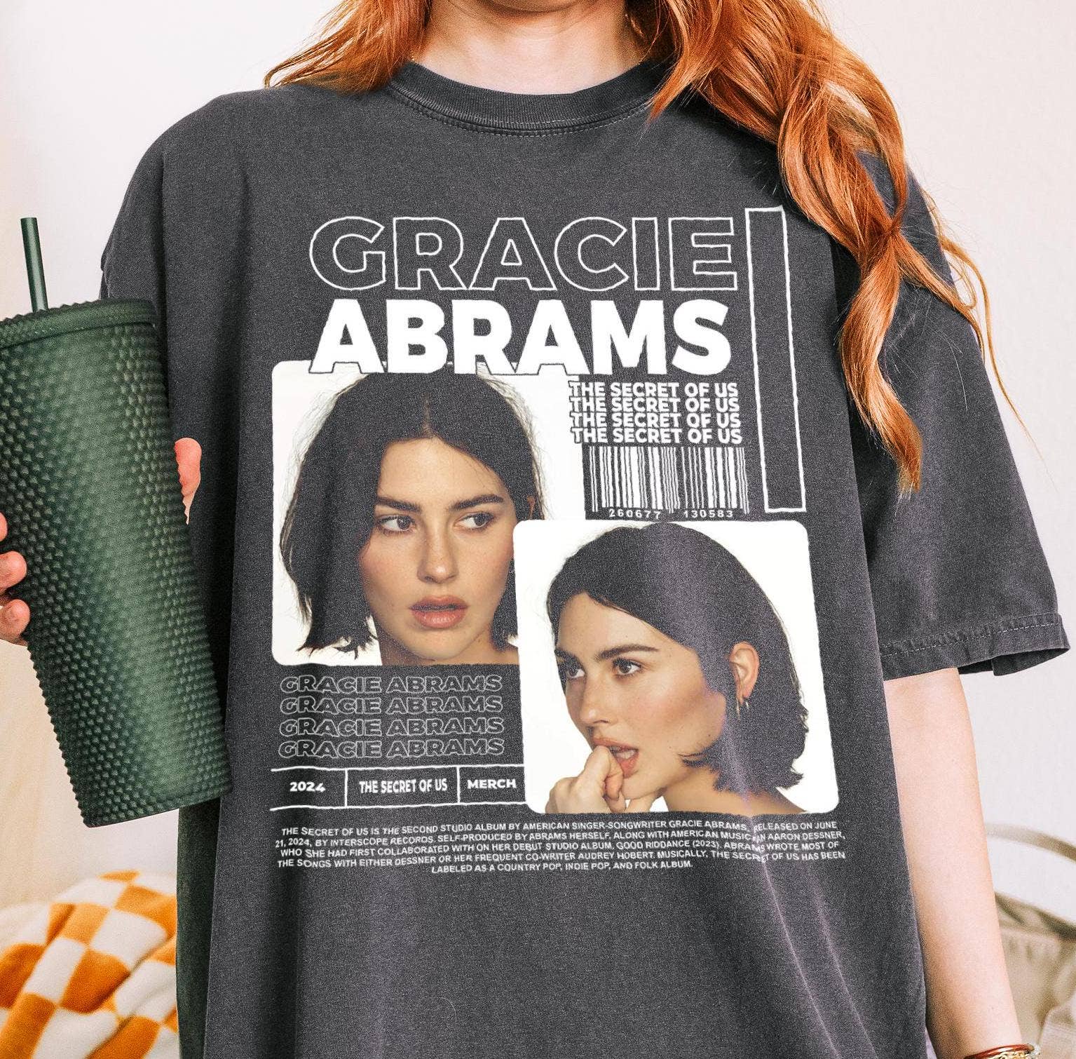 SONDO DESIGN LTD – wholesale T-shirt (graphic) – women's – Gracie Abrams Fan Shirt, The Secret Of Us Tour 2024 Shirt