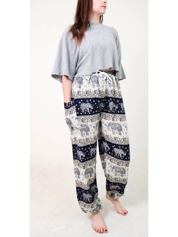 The Elephant Temple - Wholesale Pants - Women's - Chang Thai Elephant Pants-Navy7