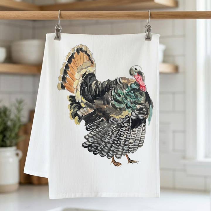 Gobble Gobble Kitchen Towel for wholesale by Pamela Cassidy Designs