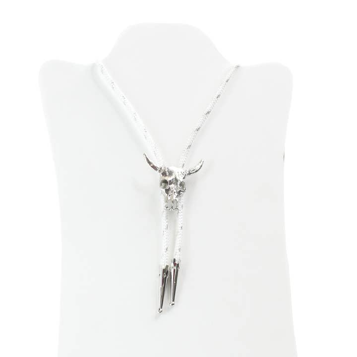 Western Bolo, steer skull , made in USA for wholesale by HHH Designs