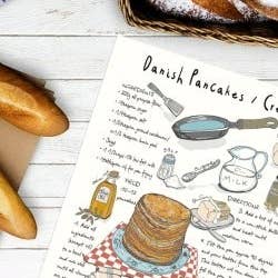 Mouse and Pen Illustration ApS - Wholesale Poster - Danish pancakes A4 poster1