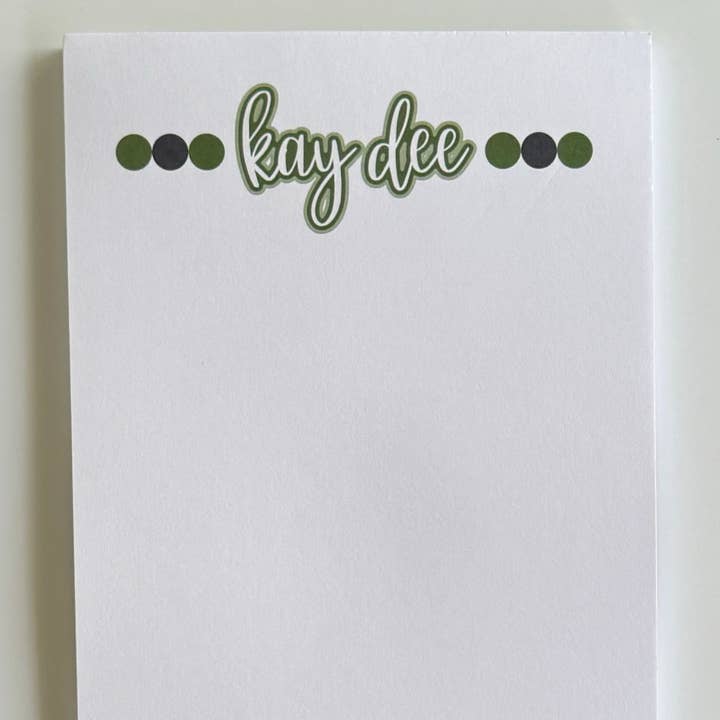Kappa Delta Sorority Notepad for wholesale by Buttongirl99