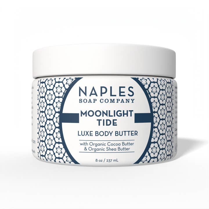 Moonlight Tide Luxe Body Butter 8 oz for wholesale by Naples Soap Company | Clean Beauty, Natural Bath & Body