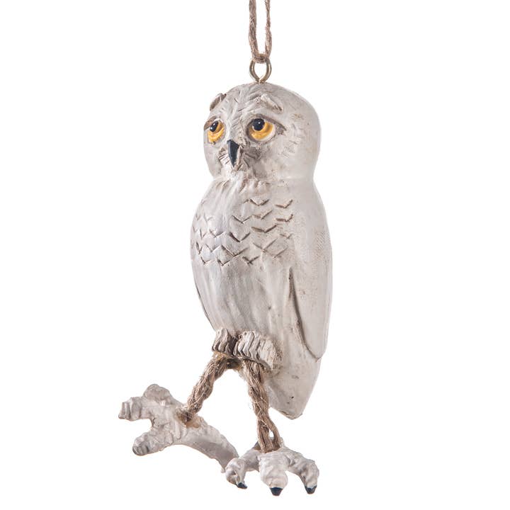 Owl Bird Christmas Ornament by Bert Anderson | BAC 140 for wholesale by J Devlin Glass Art & Bert Anderson Collection