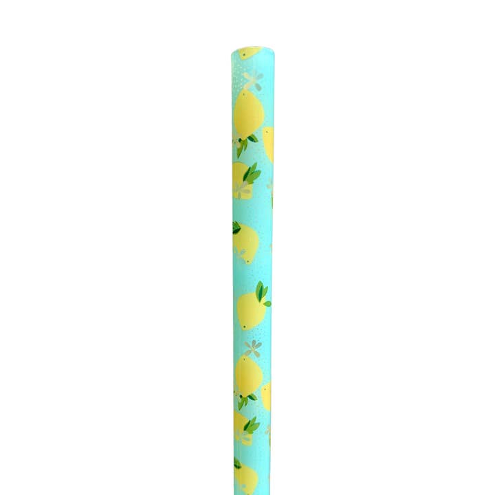 L is for Lemon Straw (16oz) - Individual for wholesale by OMG Cups!