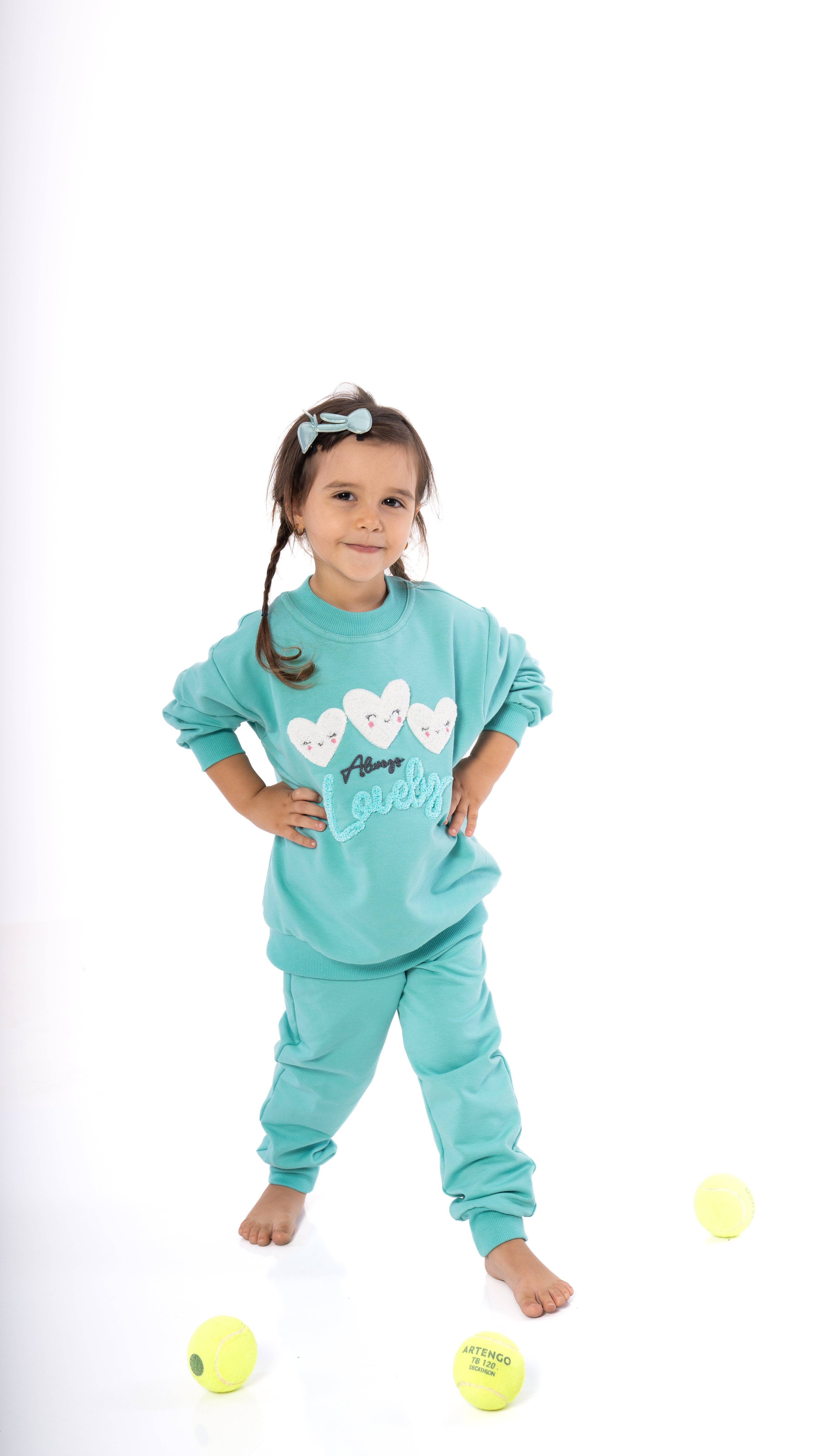 Dreamline - Wholesale Top & Pant Set - Kids - Girls Crewneck & Joggers Set "Lovely"4