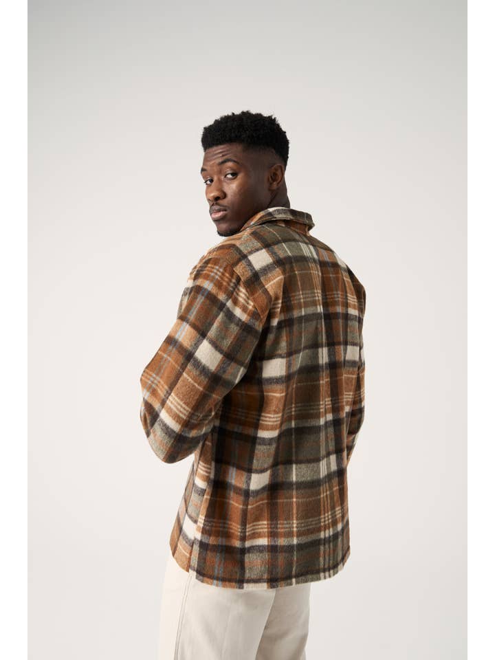 Rode To No Wear - Wholesale Shirt Jacket/Shacket - Men’s - The Flannel Jacket / Brown