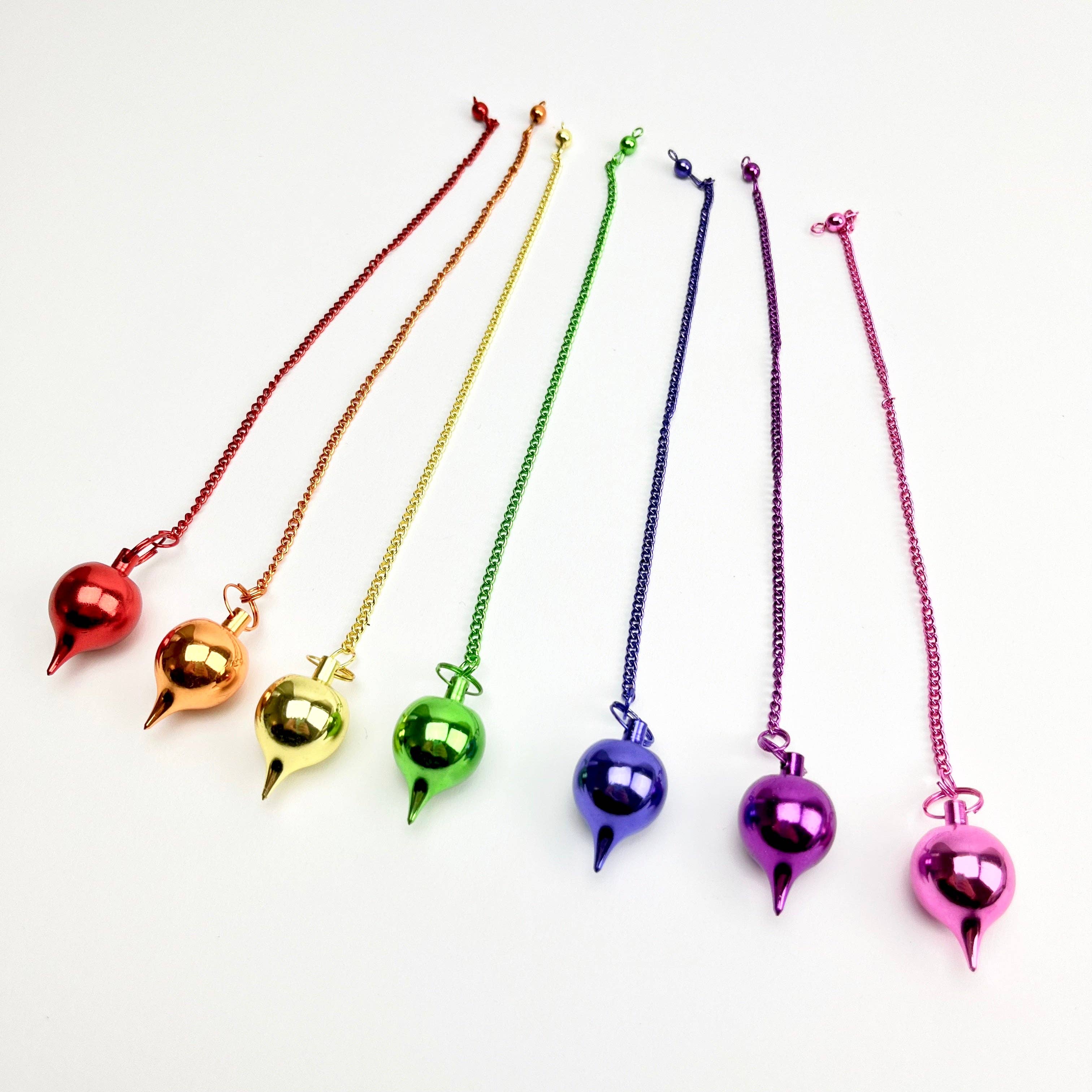 Pelham Grayson Rose – wholesale Meditation supplies – Raindow Pendulums | Set of 7 Chakra Colors1