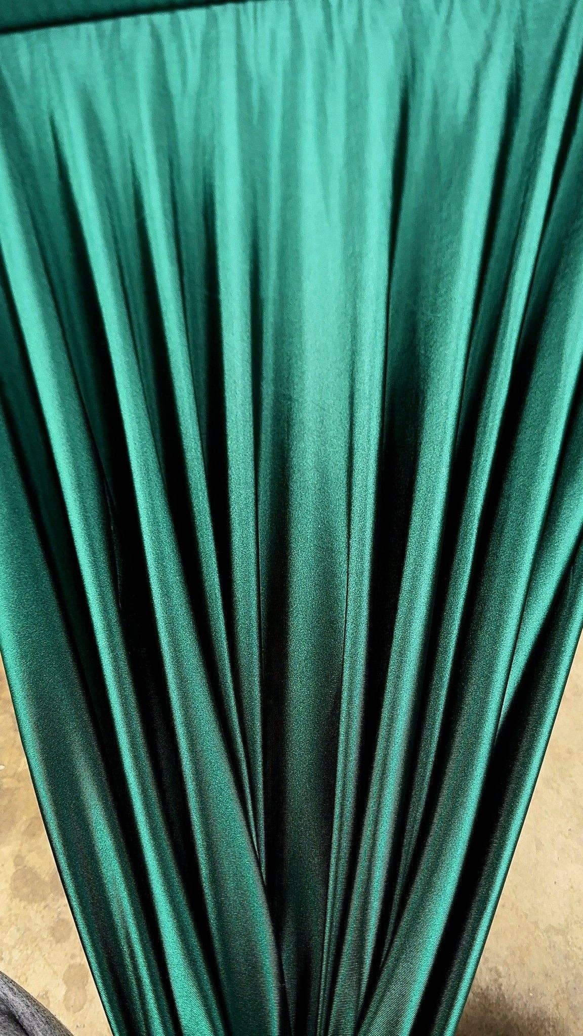 GalaTextile - Wholesale Fabric - Emerald Stretch Nylon Spandex By Yard, 4 way Silky Stretch Bodysuit Material, For Dresses Dancewear Leggings, Heavyweight Satin Spandex3
