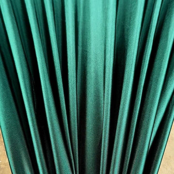 GalaTextile - Wholesale Fabric - Emerald Stretch Nylon Spandex By Yard, 4 way Silky Stretch Bodysuit Material, For Dresses Dancewear Leggings, Heavyweight Satin Spandex3