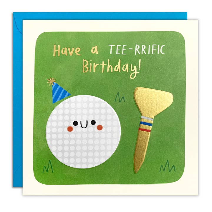 James Ellis – wholesale Birthday card – Tee-rrific Golf Birthday Card - Square Peg
