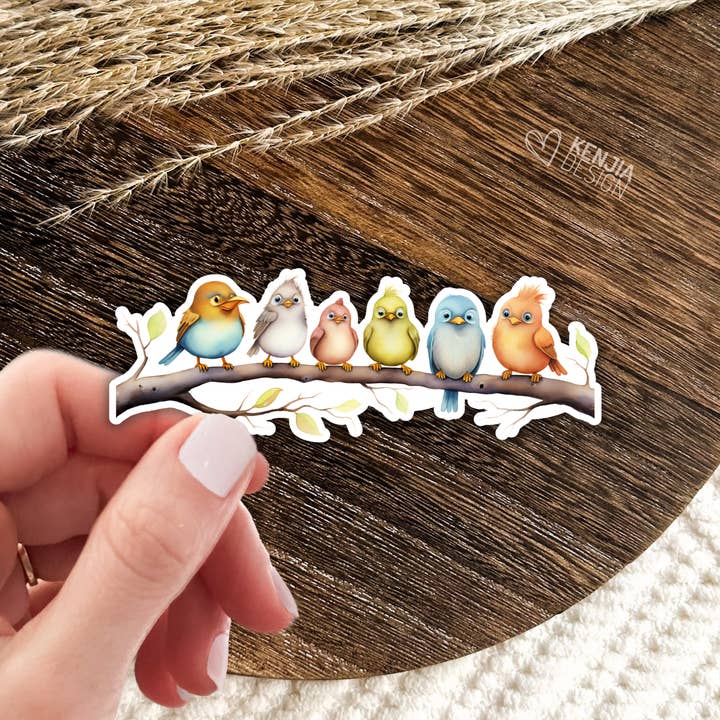 Kenjia Design - Wholesale Sticker - Funny Cute Birds Stickers / Bird Lovers Gifts / Bird Nerd