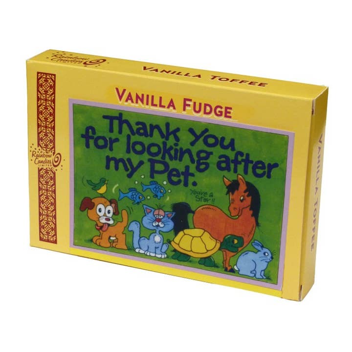 Fudge Gift Box - Thanks for looking after my Pet for wholesale by Rainbow Candies